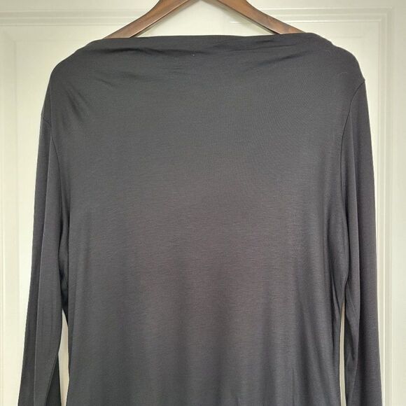 Reiss Black pullover long sleeve Top. Sz:L - Picture 3 of 8